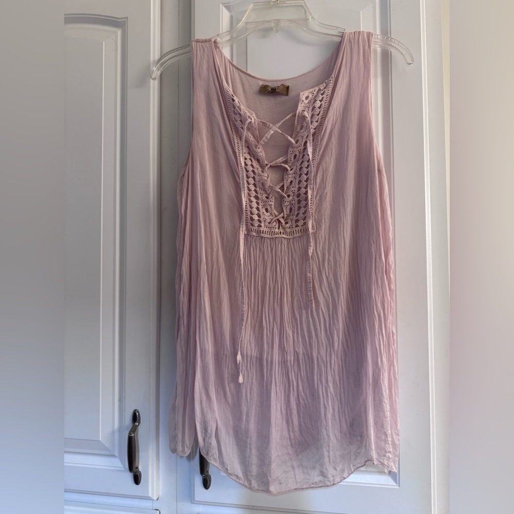 Carla Conti-soft pink sleeveless top
